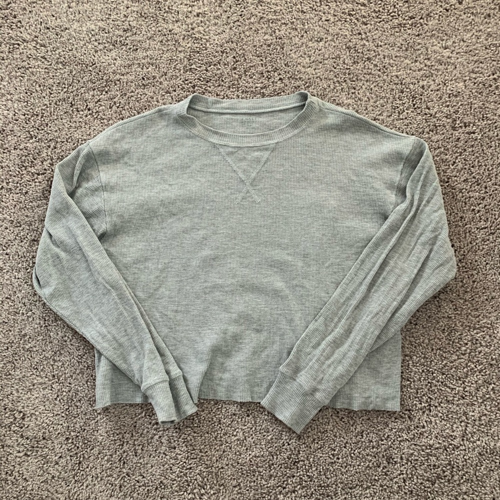 brandy melville long sleeve thermal grey